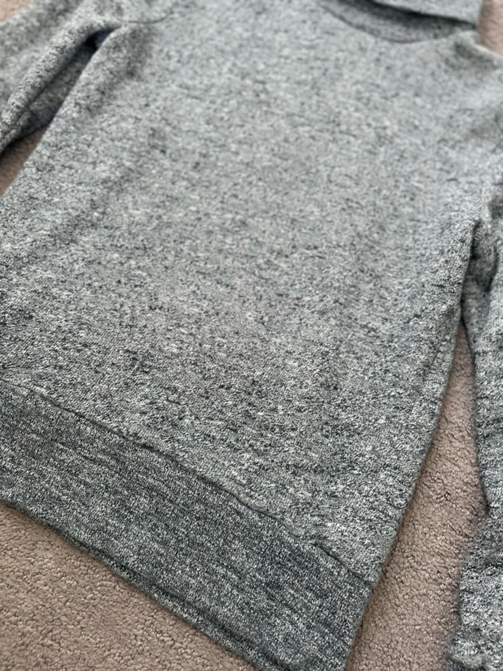J. Crew Marled Gray Turtleneck Sweater Cozy Knit Ribbed Trim Neutral Size XS